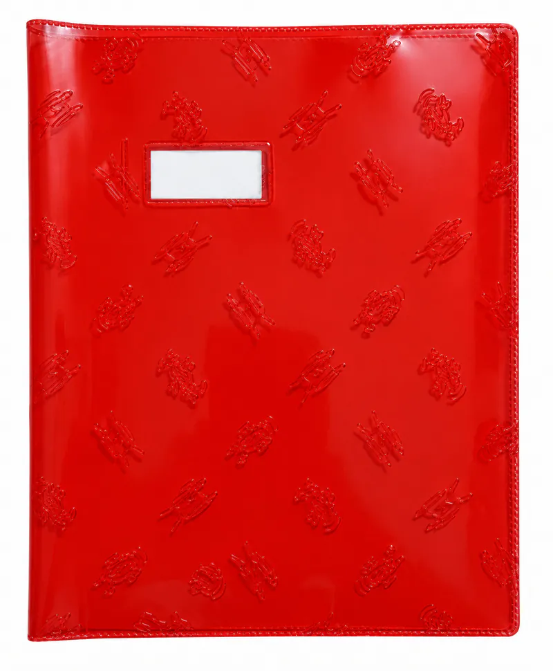 PROTEGE CAHIER 24X32 CM ELBA ROUGE TRANSPARENT